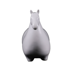 Dessin Horse Solide (Blanc) 